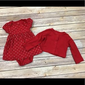 Beautiful Red Valentines Outfit, 9 months